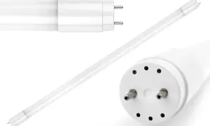 Nowoczesna świetlówka LED, idealna do wymiany starych lamp. Dwa złącza i biała obudowa.