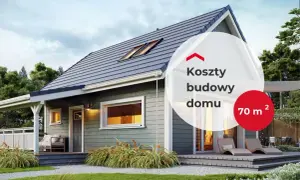 Nowoczesny dom 70 m², idealny na działkę rekreacyjną. Koszty budowy domu bez pozwolenia mogą być niższe.