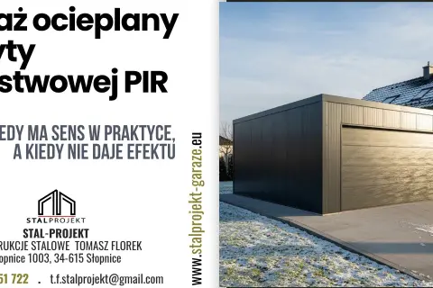 Nowoczesny, wolnostojący dom i garaż z płyty warstwowej PIR. Idealne rozwiązanie dla Twojej posesji.