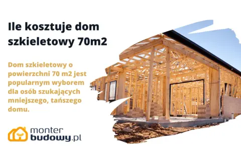 Ile drewna na dom szkieletowy 70m2? Konstrukcja drewniana domu 70m2 w budowie. Popularny wybór dla szukających mniejszego, tańszego domu.
