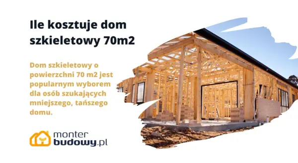Ile drewna na dom szkieletowy 70m2? Konstrukcja drewniana domu 70m2 w budowie. Popularny wybór dla szukających mniejszego, tańszego domu.