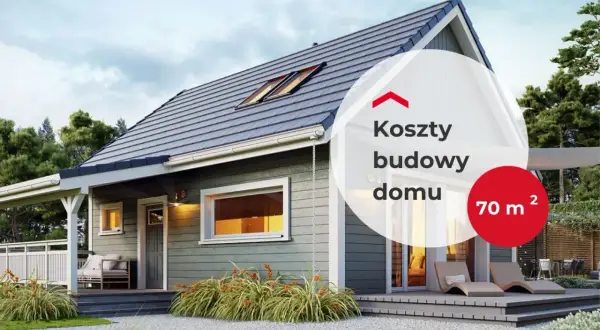 Nowoczesny dom 70 m², idealny na działkę rekreacyjną. Koszty budowy domu bez pozwolenia mogą być niższe.