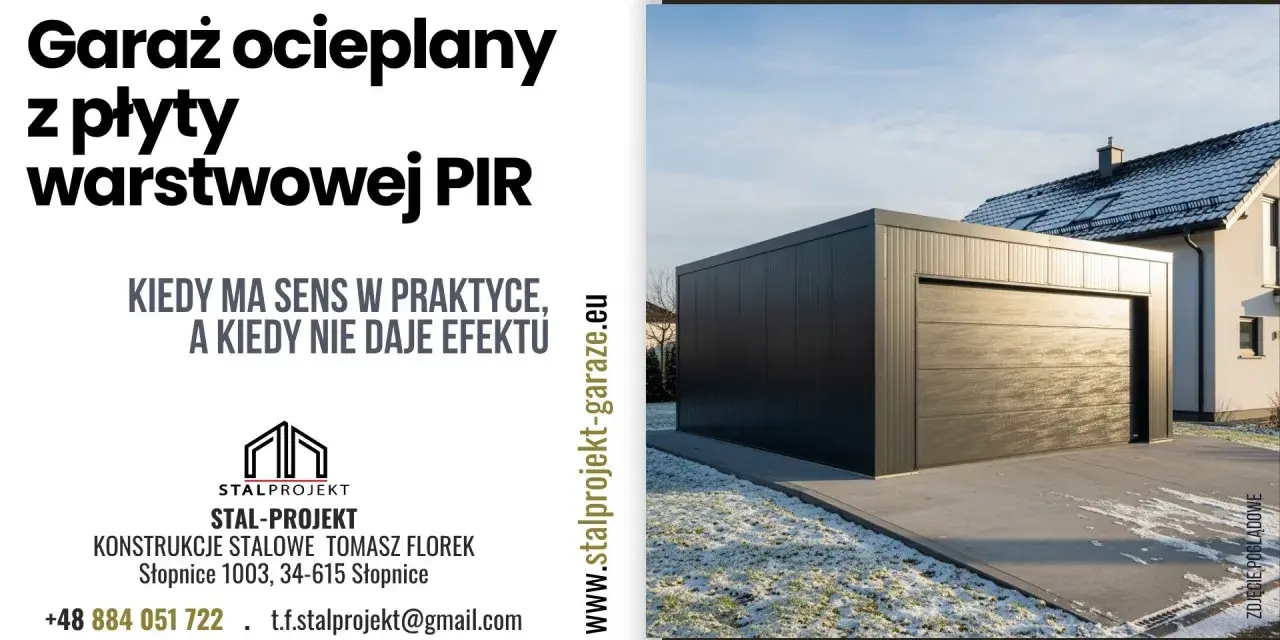 Nowoczesny, wolnostojący dom i garaż z płyty warstwowej PIR. Idealne rozwiązanie dla Twojej posesji.