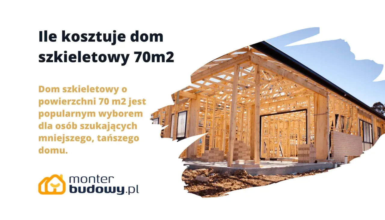 Ile drewna na dom szkieletowy 70m2? Konstrukcja drewniana domu 70m2 w budowie. Popularny wybór dla szukających mniejszego, tańszego domu.