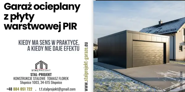 Nowoczesny, wolnostojący dom i garaż z płyty warstwowej PIR. Idealne rozwiązanie dla Twojej posesji.