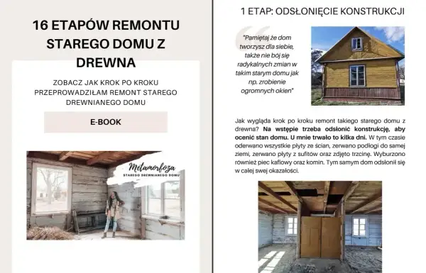 Rozbudowa domu w bok projekty: odsłonięcie konstrukcji starego domu z drewna. Remont krok po kroku.