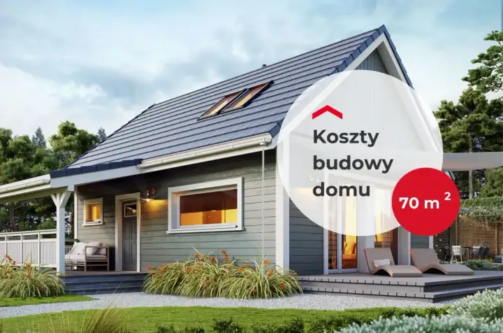 Nowoczesny dom 70 m², idealny na działkę rekreacyjną. Koszty budowy domu bez pozwolenia mogą być niższe.